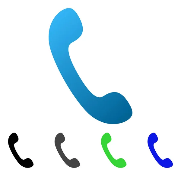 Telefonní plochý přechodu ikonu — Stockový vektor