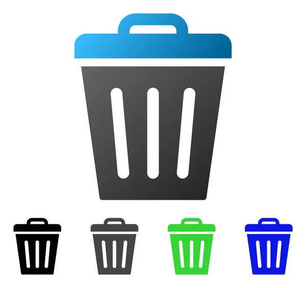 Lixo pode ícone Gradiente plana —  Vetores de Stock