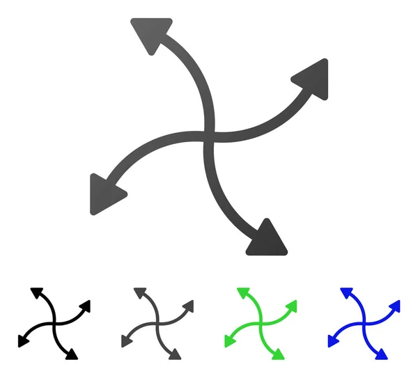 旋流箭平梯度图标 — 图库矢量图片