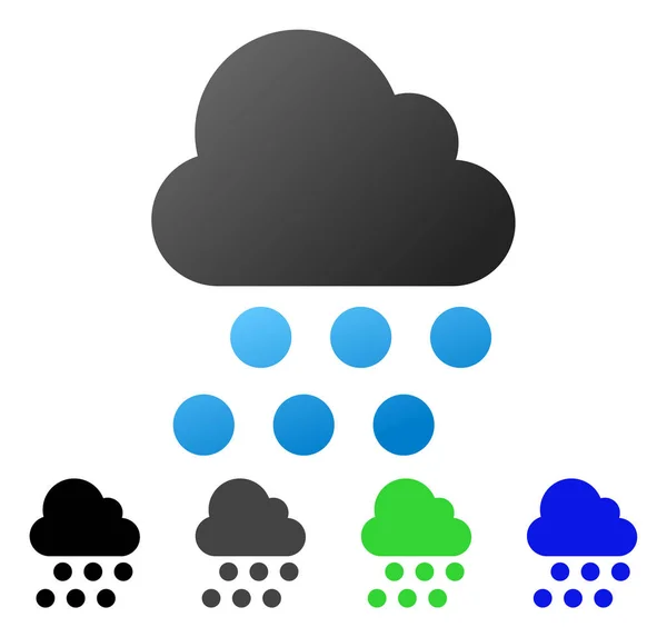 Rain Flat Gradient Icon — Stock Vector