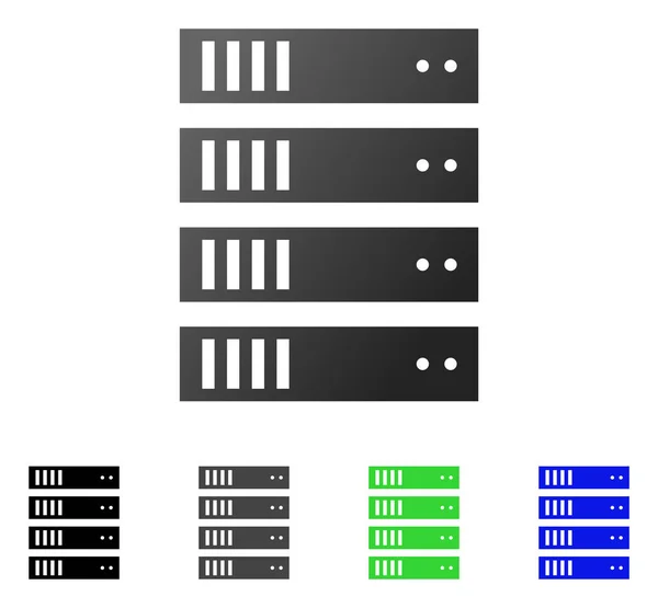 Server Rack Flat Gradient Icon — Stock Vector