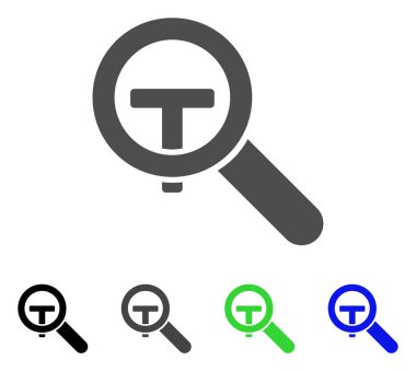 Arama metni düz simgesi