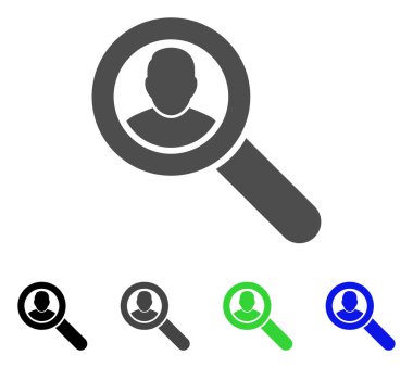 Arama kullanıcı düz simgesi