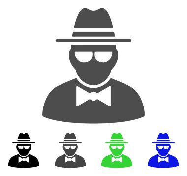 Gizli ajan düz simgesi