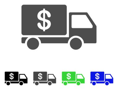 Nakit teslimat düz simgesi