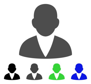 Müşteri düz simgesi