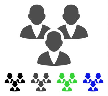 Müşteri grubu düz simgesi