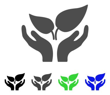 Eco başlangıç eller simgesini düz