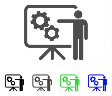 Mekanik vites proje yönetim kurulu düz simgesi
