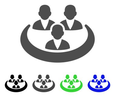 Sosyal ağ düz simgesi