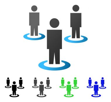 İnsanlar portalları daire degrade simgesi