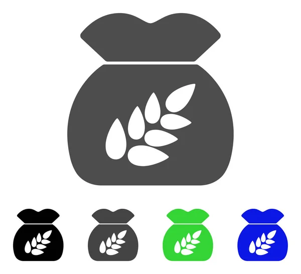 Ікона збирання зерна плоска — стоковий вектор