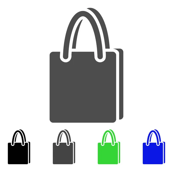 Bolsa de compras icono plano — Vector de stock