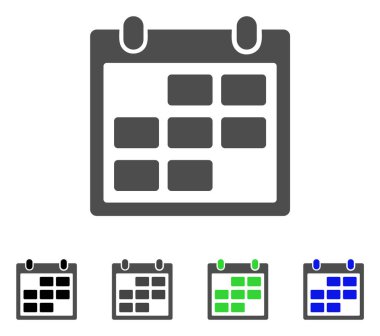 Takvim ay düz simgesi