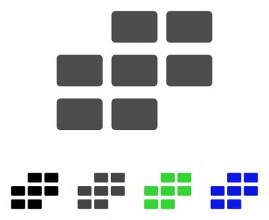 Takvim dikdörtgen ızgara düz simgesini
