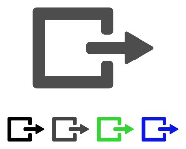 çıkış düz simgesi