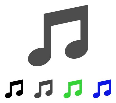 Müzik notlar düz simgesi