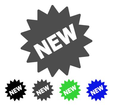 Yeni etiket düz simgesi