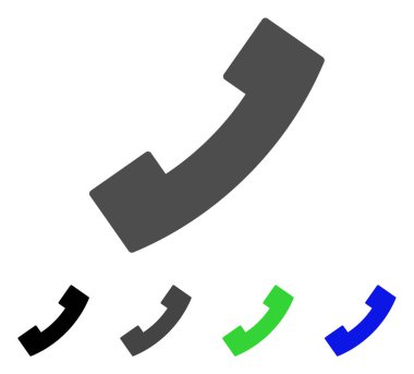 Telefon alıcı düz simgesi