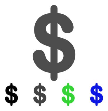 Doları düz simgesi