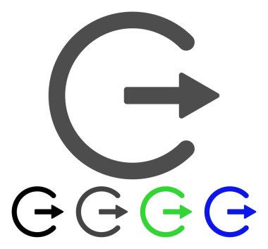 çıkış düz simgesi