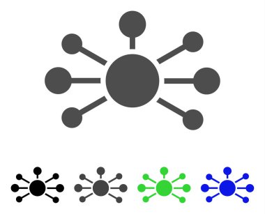 İlişkisinin bağlantılar düz simgesi
