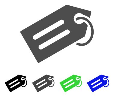 Etiketi düz simgesi