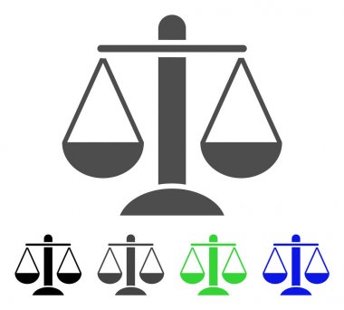 Ağırlık ölçekler düz simgesi