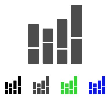 çubuk grafik düz simgesi