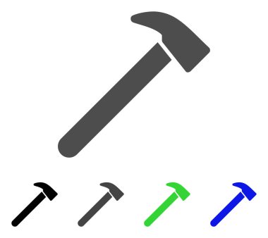 Çekiç düz simgesi