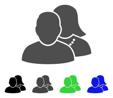 İnsanlar düz simgesi