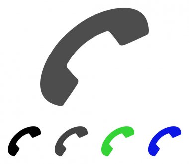 Telefon alıcı telefonu kapat düz simgesi