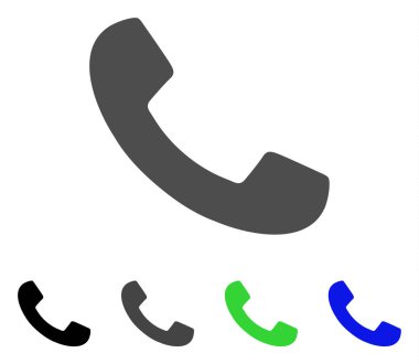 Telefon alıcı düz simgesi