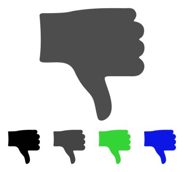 Başparmak düz simgesi