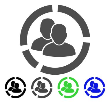 Kullanıcı diyagram düz simgesi