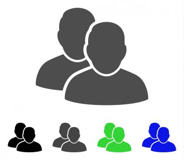 Kullanıcılar düz simgesi