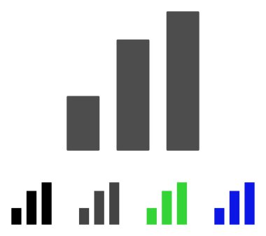 çubuk grafik düz simgesi