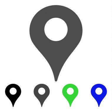 Harita işaretleyici düz simgesi