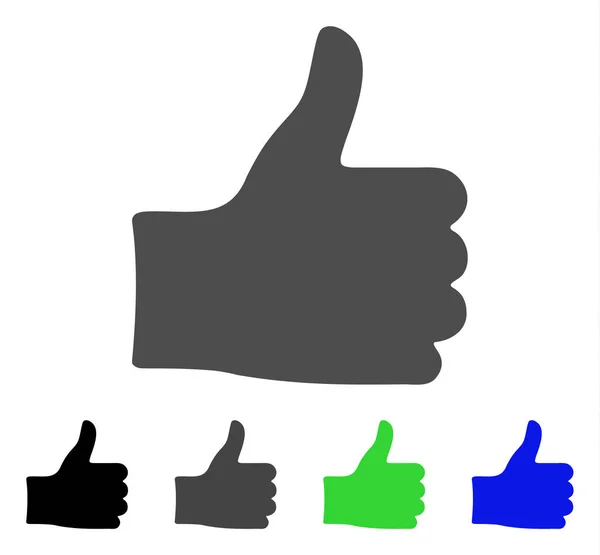 Thumb Up Flat Icon — Stock Vector