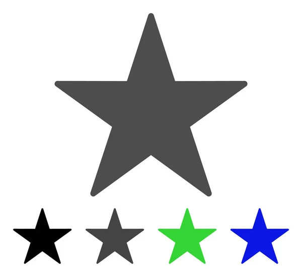 Estrella plana icono — Vector de stock
