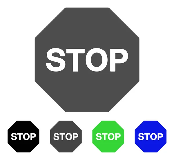 Stop signo icono plano — Archivo Imágenes Vectoriales