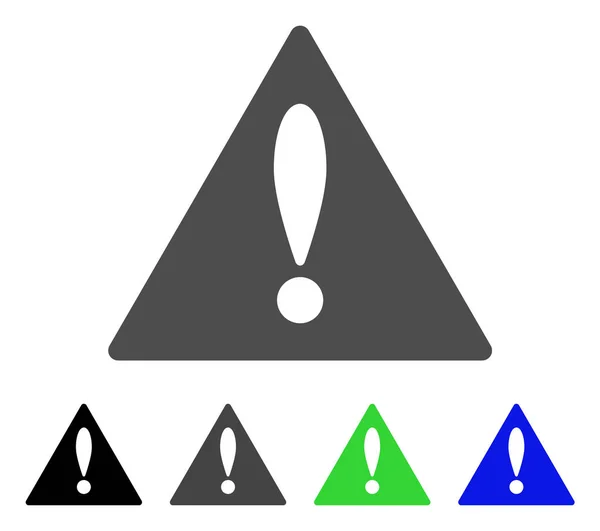 Warning Flat Icon — Stock Vector