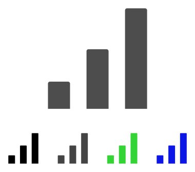 çubuk grafik düz simgesi