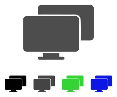 bilgisayarlar düz simgesini