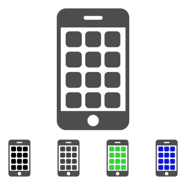 Mobil Apps düz simgesi