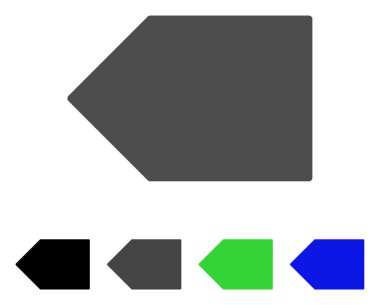 Etiketi düz simgesi