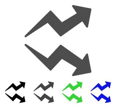 Eğilimleri düz simgesi