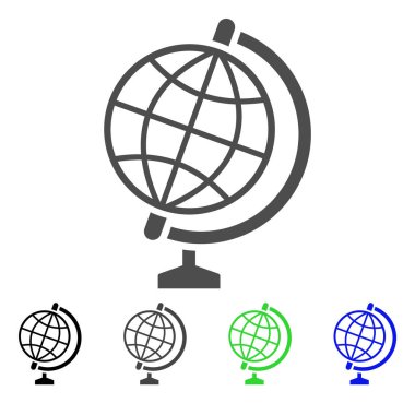 küresel düz simgesi