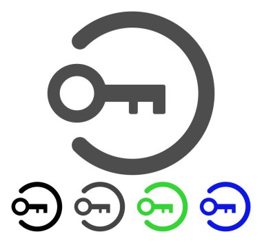 Giriş anahtar düz simgesi