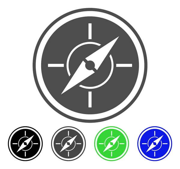 Compass Flat Icon — Stock Vector